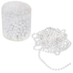 BIAŁE KORALE NA SZPULI 6 MM, DŁUGOŚĆ 4 M