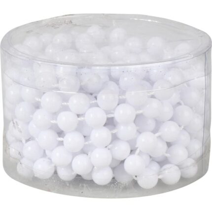 Białe Korale na Szpulce 6mm, 5m