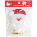 Ozdoba bożonarodzeniowa zawieszka MIKOŁAJ Z DZWONECZKIEM 9 cm BIAŁY - obrazek 2