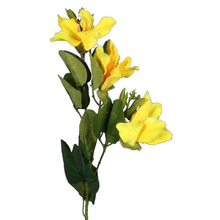 2020313-8Z Clematis Sztuczny Kwiat na Gałązce - Kolor Żółty, 95 cm - obrazek 1
