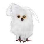 ZAWIESZKA ŚWIĄTECZNA SOWA Z PIÓRKAMI 12 CM