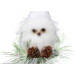 ZAWIESZKA ŚWIĄTECZNA SOWA Z PIÓRKAMI 13 CM - obrazek 2