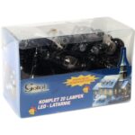 Lampki Choinkowe Latarnie LED 20 Sztuk na Zewnątrz, Białe, Zasilane Sieciowo - obrazek 2