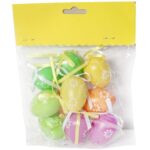 Zestaw 10 Kolorowych Jajek Wielkanocnych do Zawieszania 4,5 cm - obrazek 2