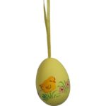 Jajka plastikowe zawieszki zestaw 6 sztuk 6cm żółto zielone - obrazek 3