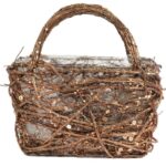 PODKŁAD FLORYSTYCZNY KOSZYK  OSŁONKA Z FASZYNY RATTANOWEJ 24 CM - obrazek 2