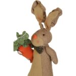 Wielkanocny Zajączek z Marchewką - Stabilny Pluszak Dekoracyjny - obrazek 3