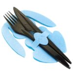 Etui na sztućce z filcu 2 szt- Zajączek Wielkanocny niebieski - obrazek 2