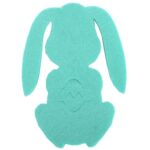 Etui na sztućce z filcu 2 szt- Zajączek Wielkanocny turkusowy - obrazek 3