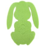 Etui na sztućce z filcu 2 szt- Zajączek Wielkanocny zielony - obrazek 3