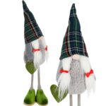 SKRZAT Świąteczny Krasnal GNOM Ozdoba Świąteczna skandynawska Prezent 40 cm ZIELONY DZ