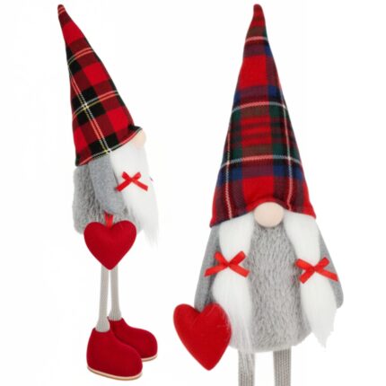SKRZAT Świąteczny Krasnal GNOM Ozdoba Świąteczna skandynawska Prezent 40 cm CZERWONY DZ