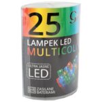 Lampki choinkowe LED Multikolor na baterie - 25 sztuk, do użytku wewnętrznego - obrazek 3