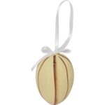 Jajka plastikowe zawieszki zestaw 6 sztuk 7cm brązowe - obrazek 2