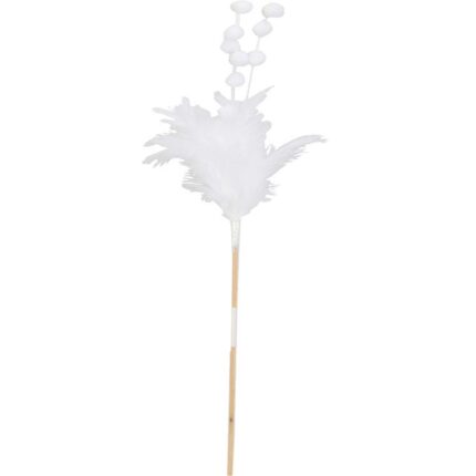 Pik z białymi piórkami i kulkami