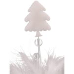 Biała Choinka Ozdobna z Piórek - Pik 15 cm - obrazek 2