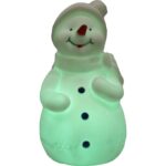 Podświetlany Bałwanek LED 12.5cm – Dekoracja Świąteczna Zasilana Bateriami - obrazek 3