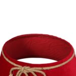 Osłona stojaka choinkowego welur czerwony Glamour - obrazek 2