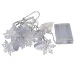 Zestaw Świątecznych Lamp LED Śnieżynki na Przyssawkach - Zasilanie Bateryjne - obrazek 3