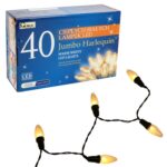 Energooszczędne Lampki Choinkowe JUMBO - 40 LED w Kształcie Świeczek, Ciepłe Białe światło, 8.9m, Zasilanie Sieciowe