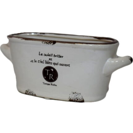 Osłonka ceramiczna w białym kolorze 7,3x18 cm