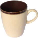 Zastawa stołowa ceramiczna z brązowymi talerzami - obrazek 3