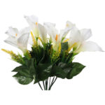 Bukiet 16 sztucznych białych kalii o wielkości 54 cm - obrazek 3