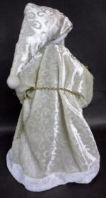 Stojąca Figurka Mikołaja z Workiem Prezentów w Welurowym Płaszczu - Wielkość 50x30cm - obrazek 3