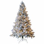 LUKSUSOWA CHOINKA SZTUCZNA ŚWIERK OŚNIEŻONA 300 LED BIAŁY/MULTIKOLOR 180 CM - obrazek 3