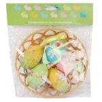 Kolorowe Jajka Wielkanocne ze Styropianu w Koszyczku - Zestaw 5 sztuk, 6 cm - obrazek 2