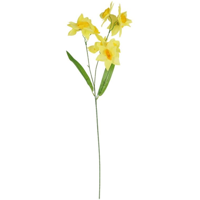 316657JZL GAŁĄZKA Z 9 KWIATAMI NARCYZA 70 CM JASNO ŻÓŁTA - obrazek 1