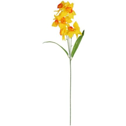 GAŁĄZKA Z 9 KWIATAMI NARCYZA 70 CM ŻÓŁTA