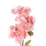 Sztuczna Gałązka z 3 Różowymi Piwoniami - Dekoracja o Wysokości 63 cm - obrazek 2