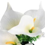 Bukiet 7 CALLI z bukszpanem 37 cm BIAŁY - obrazek 2