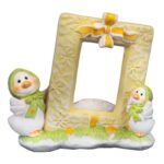 KACZUSZKI Z RAMKĄ CERAMICZNY LAMPION WIELKANOCNY 12 CM