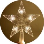 SIATKA ŚWIETLNA W KSZTAŁCIE CHOINKI Z GWIAZDĄ LED KOLOR CIEPŁY BIAŁY - obrazek 2