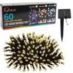 Lampki Choinkowe na Energii Słonecznej 60 LED, Kolor Ciepły Biały