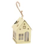 Złoty Domek LED na Baterie jako Dekoracja Wisząca - obrazek 2