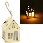 Złoty Domek LED na Baterie jako Dekoracja Wisząca