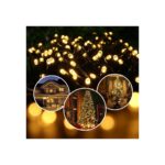 Lampki choinkowe 160 LED zewnętrzne i wewnętrzne z wyłącznikiem czasowym zimny biały - obrazek 3