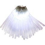 Komplet 40 białych lampek choinkowych LED w kształcie sopli z pęcherzykami powietrza, zasilanych sieciowo - obrazek 2