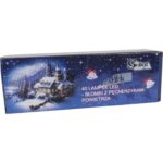 Komplet 40 białych lampek choinkowych LED w kształcie sopli z pęcherzykami powietrza, zasilanych sieciowo - obrazek 3