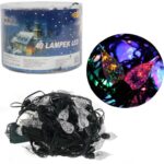 Lampki Choinkowe z Multikolorowymi LED Świeczkami na Zielonym Przewodzie, 40 sztuk, Zasilanie Sieciowe, z 8 Funkcyjnym Programatorem