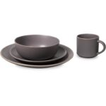 Komplet Stołowy Szary Elegance do Jadalni z Myciem w Zmywarce i Użyciem w Mikrofalówce - obrazek 2