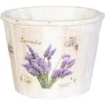 Osłonka Dekoracyjna Lawenda w Wiaderku Białym
