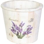 Dekoracyjne Wiaderko Lawendowe Białe 16 cm