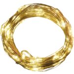 LAMPKI 50 LED DRUCIK NA BATERIE MIKRO ŚWIATEŁKA 5 M BIAŁE CIEPŁE - obrazek 3