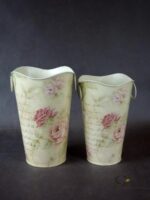 Ocynkowana Osłonka Dekoracyjna z Motywem Kwiatowym 25x15cm - Większa Wersja - obrazek 2