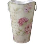 Ocynkowana Osłonka Dekoracyjna z Motywem Kwiatowym 25x15cm - Większa Wersja