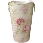 Osłonka/ocynk/ z motywem kwiatowym 21x12cm